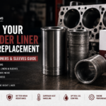 Signs your cylinder liner needs replacement featuring new and worn cylinder liners, diesel engine block, and STC Engineering cylinder liners and sleeves.