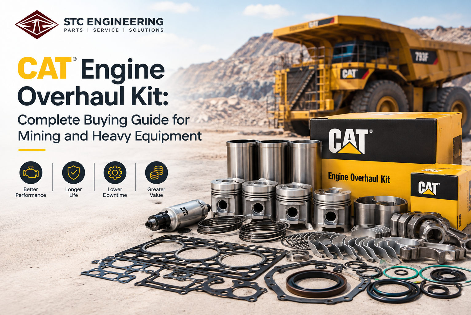 CAT engine overhaul kit for mining and heavy equipment